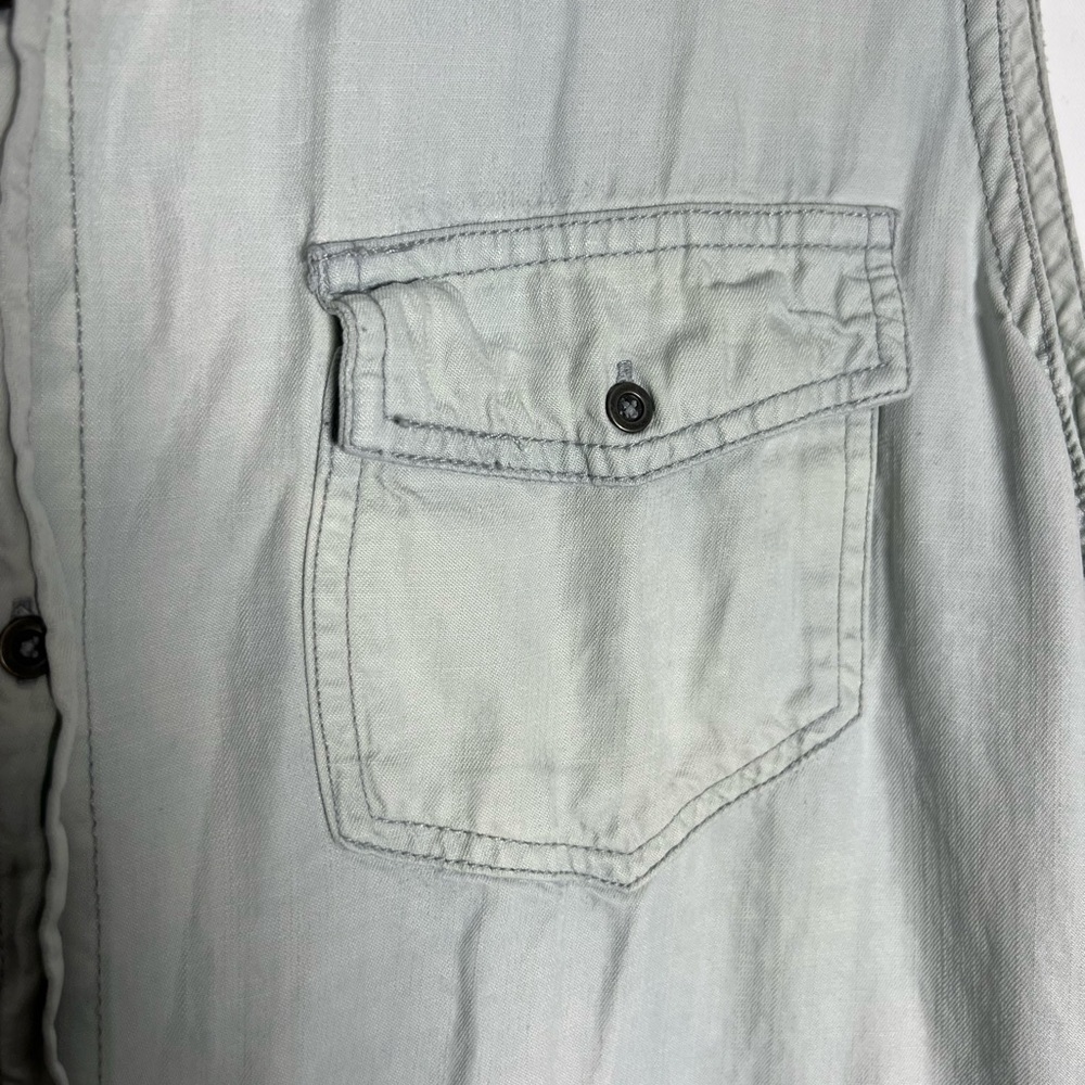 Buffalo David Bitton Light Blue Sleeveless Button-Down Shirt - Picture 4 of 5